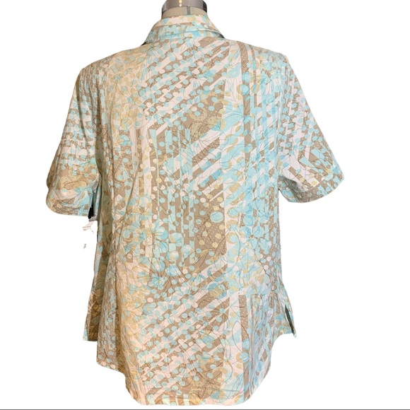 * NEW * ALIA Light Colours Short Sleeves Blouse Size 16 W - Picture 2 of 13